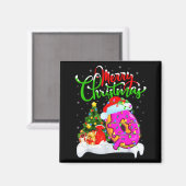 Donuts Food Lover Xmas Decorations Santa Donuts Ch Magnet (Vorderseite/Rückseite)