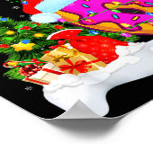 Donuts Food Lover Xmas Decorations Santa Donuts Ch Poster (Ecke)