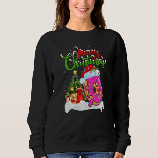 Donuts Food Xmas Decorations Santa Donuts Christm Sweatshirt (Vorderseite)