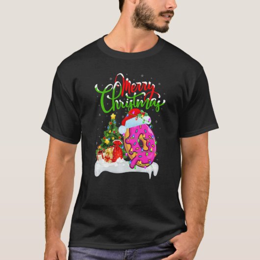 Donuts Food Xmas Decorations Santa Donuts Christm T-Shirt (Vorderseite)