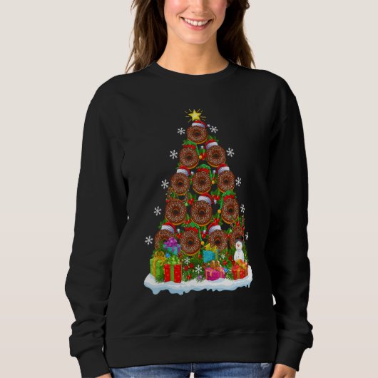 Donuts Food   Xmas Holiday Santa Donuts Christmas  Sweatshirt (Vorderseite)