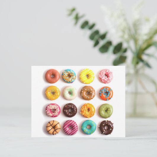 DONUTS FOR EVERYONE POSTKARTE (Stehend Vorderseite)