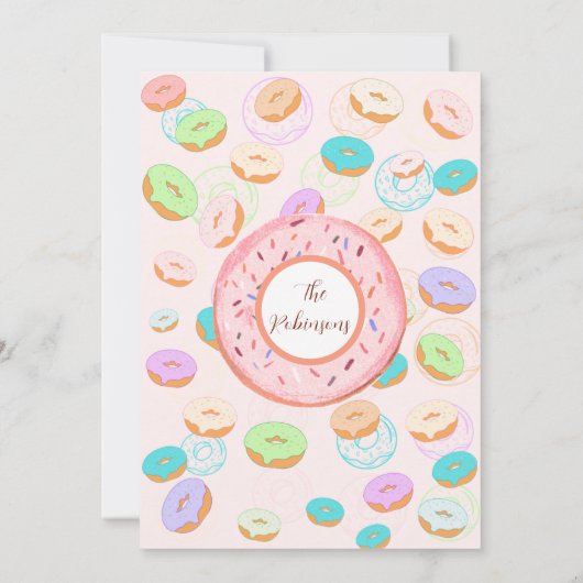 Donuts Foto Einladung (Rückseite)