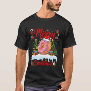 Donuts Frohe Weihnachtsbaum Lights Fast Food Donut T-Shirt