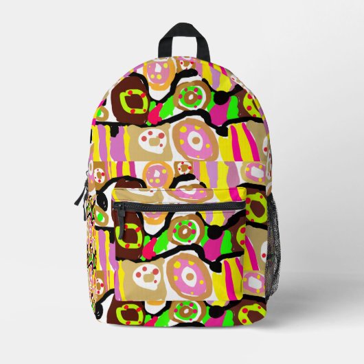 Donuts fun bedruckter rucksack (Vorderseite)