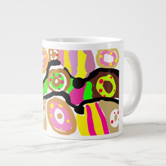 Donuts fun Jumbo-Tasse (Vorderseite Rechts)