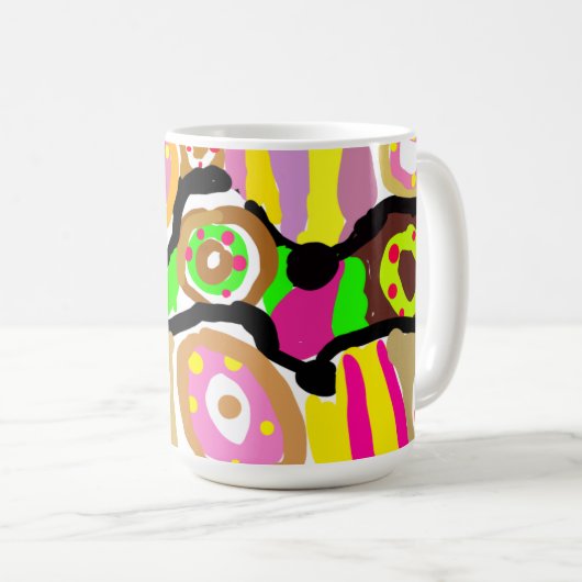 Donuts fun kaffeetasse (VorderseiteRechts)