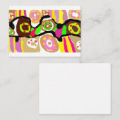 Donuts fun mitteilungskarte (Vorne/Hinten)