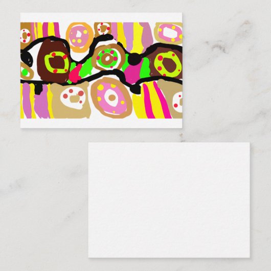 Donuts fun mitteilungskarte (Vorne/Hinten)