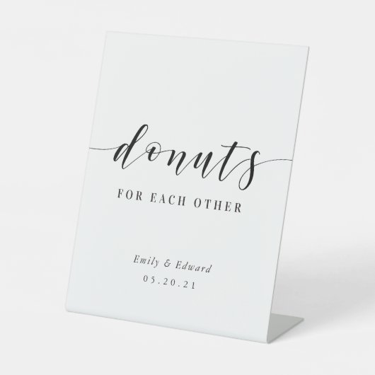 Donuts für jede Hochzeit Donut Table Sockelschild (Vorderseite)