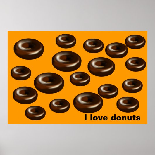 Donuts für Papa Poster (Vorne)