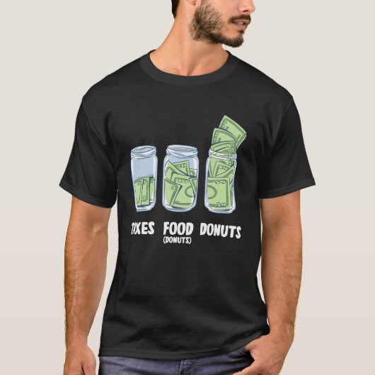 Donuts Geld Bank T-Shirt (Vorderseite)