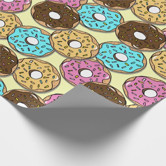 Donuts Gemustert Geburtstag Geschenkpapier (Ecke)
