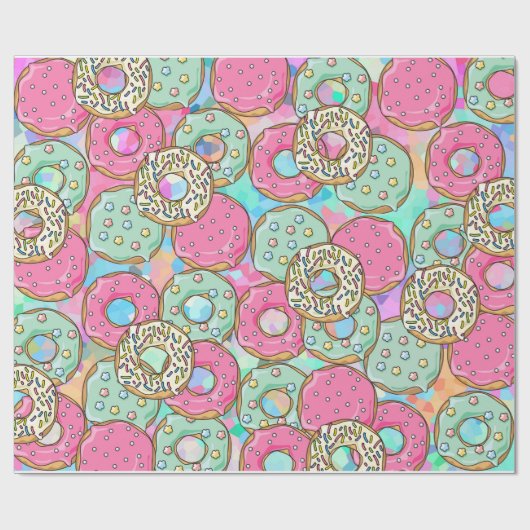 Donuts Geschenkpapier (Flach)
