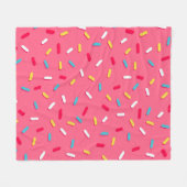 Donut's Glaze nahtlos Muster, rosa Hintergrund, t Fleecedecke (Vorderseite (Horizontal))