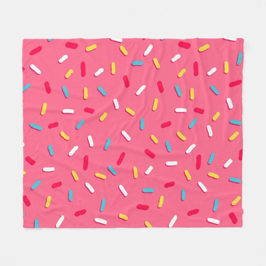 Donut's Glaze nahtlos Muster, rosa Hintergrund, t Fleecedecke (Vorderseite (Horizontal))