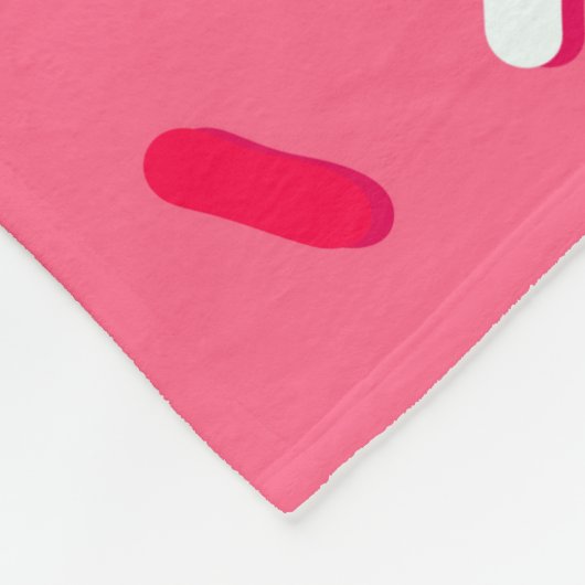 Donut's Glaze nahtlos Muster, rosa Hintergrund, t Fleecedecke (Ecke)