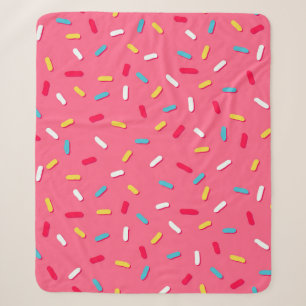 Donut's Glaze nahtlos Muster, rosa Hintergrund, t Sherpadecke