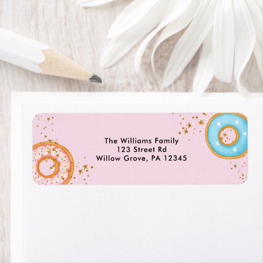 Donuts Gold Sprinkles Rosa Rücksendeadresse (Insitu)