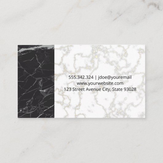 Donuts | Goldweißer Marmor | Mischschüssel Visitenkarte (Rückseite)