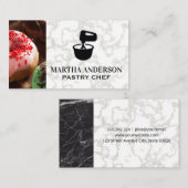 Donuts | Goldweißer Marmor | Mischschüssel Visitenkarte (Vorne/Hinten)