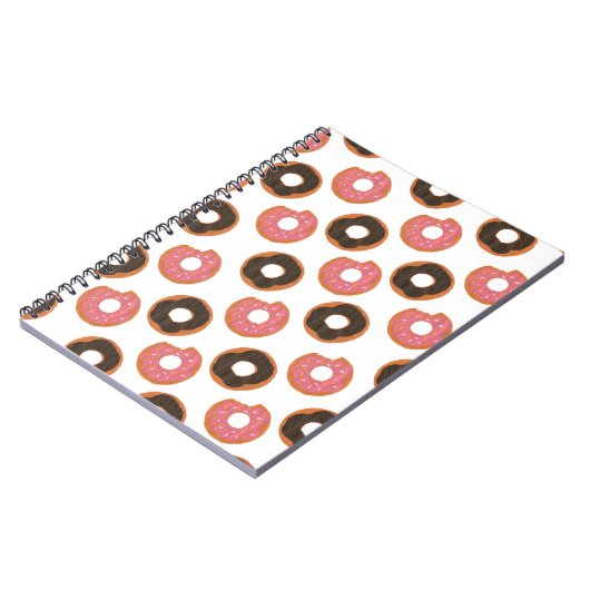 Donuts - Handgemalt Original Donut Muster Notizblock (Linke Seite)