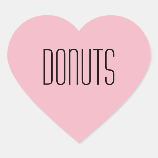 Donuts Heart Sticker (Vorderseite)