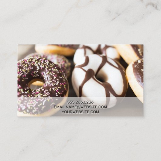 Donuts Hintergrund Visitenkarte (Rückseite)