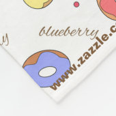Donuts Homemade Fleece Blanket (Ecke)