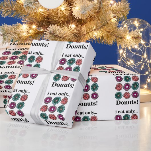 Donuts Ich esse nur Donuts Geschenkpapier (Feiertage)