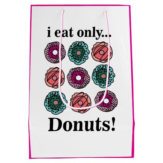 Donuts Ich esse nur Donuts Mittlere Geschenktüte (Rückseite)