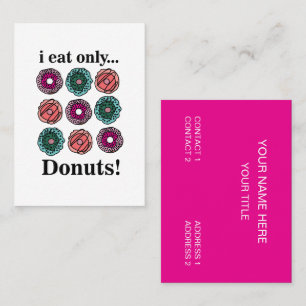 Donuts ich esse nur Donuts Visitenkarte