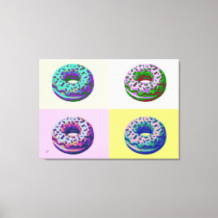 Donuts im Retro-Stil Pop-Art Leinwanddruck