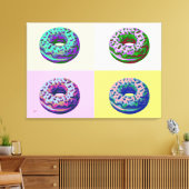 Donuts im Retro-Stil Pop-Art Leinwanddruck (Insitu (Wohnzimmer))