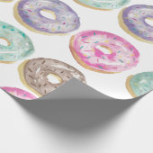 Donuts in Aquarellfarbe Geschenkpapier (Ecke)