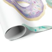 Donuts in Aquarellfarbe Geschenkpapier (Rolleneckpunkt)