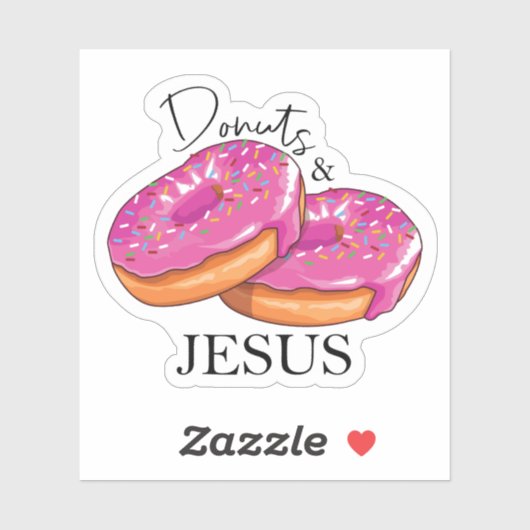 Donuts & Jesus Aufkleber (Blatt)