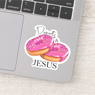 Donuts & Jesus Aufkleber
