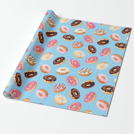 Donuts-Kachel-Design Geschenkpapier (Ungerollt)
