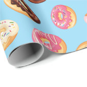 Donuts-Kachel-Design Geschenkpapier (Rolleneckpunkt)