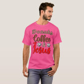 Donuts Kaffee Jesus Christus Jesus Lieben Sie Joha T-Shirt (Vorne ganz)