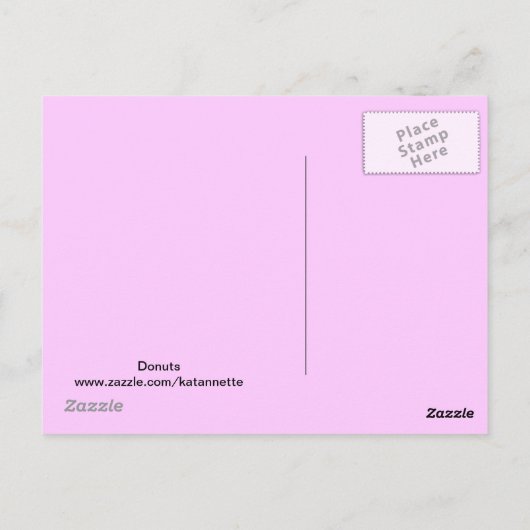 Donuts-Karte Postkarte (Rückseite)