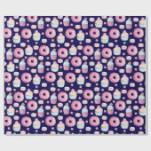 Donuts, Kuchen und Makaronen Geschenkpapier (Flach)