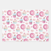 Donuts, Kuchen und Makaronen Geschenkpapier Set (Vorderseite 2)