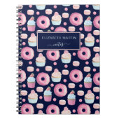Donuts, Kuchen und Makaronen Notizblock (Vorderseite)