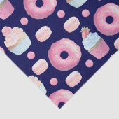 Donuts, Kuchen und Makaronen Seidenpapier (Detail)