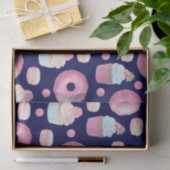 Donuts, Kuchen und Makaronen Seidenpapier (Geschenk)