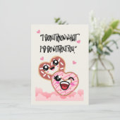 Donuts Liebe Valentine Feiertagskarte (Stehend Vorderseite)