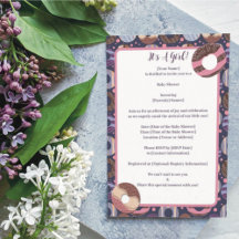 Donuts Lila Baby Girl Dusche