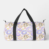Donuts Lila und Schokolade Duffle Bag (Vorderseite)